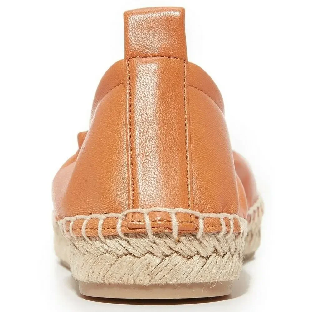 Vince. the Rae Lambskin Leather Espadrille Elasticized Topline in Tan W's Sz. 10